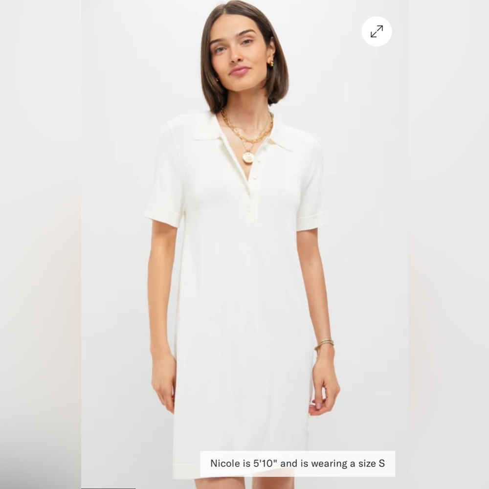 NWT Tuckernuck Pomander Place Ivory Ridley Dress, size Large, polo spring dress